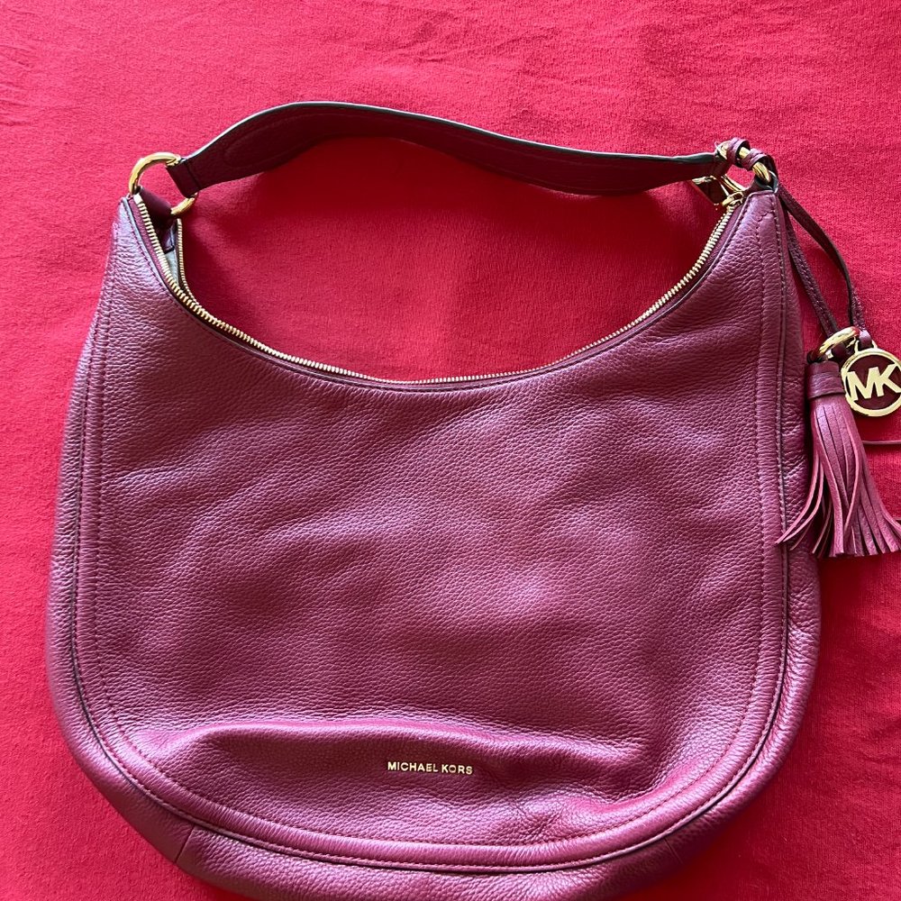 Michael Kors Lydia Leather Handbag.  NWT.  Mulberry